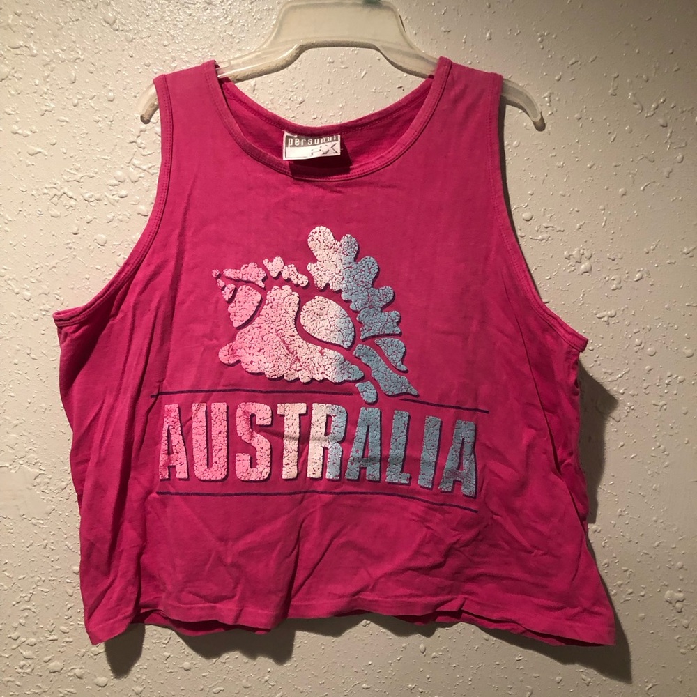 Personal FX sz XL tank top Australia and conch shell